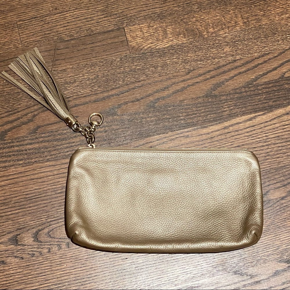 Authentic Gucci clutch gold